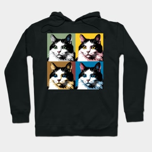 Bicolor Cat Pop Art - Cat Lover Gift Hoodie